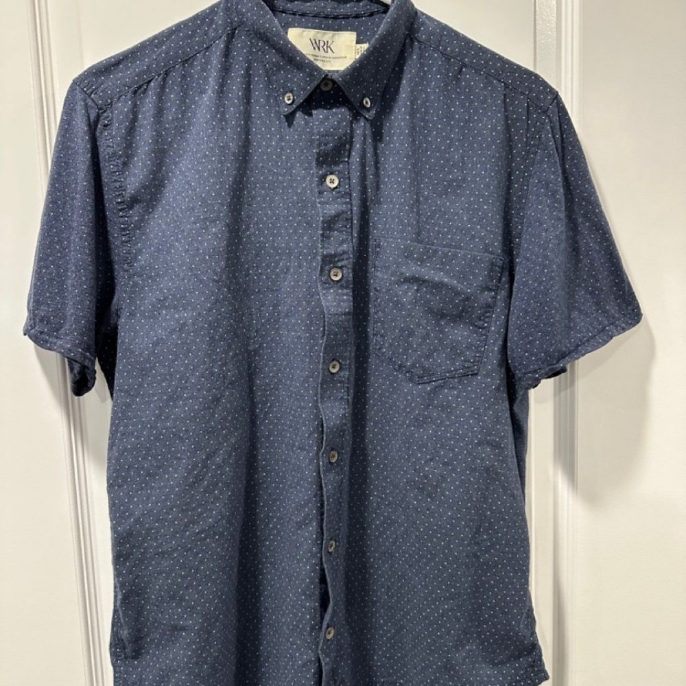 WRK Reworked Knit Panel Short Sleeve Shirt